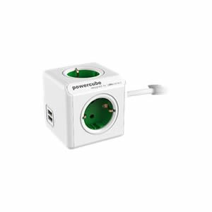 Allocacoc PowerCube extended usb verde